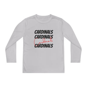 Open image in slideshow, Cardinals Cardinals Cardinals Youth Long Sleeve Competitor Tee - Live Sandy
