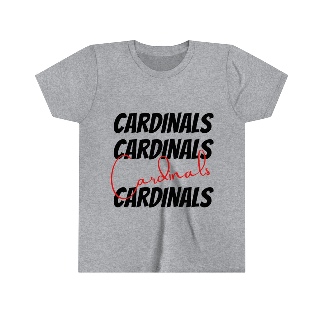 Cardinals Cardinals Cardinals Youth Short Sleeve Tee- Bella Canvas - Live Sandy