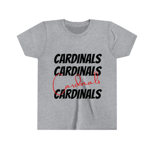 Open image in slideshow, Cardinals Cardinals Cardinals Youth Short Sleeve Tee- Bella Canvas - Live Sandy
